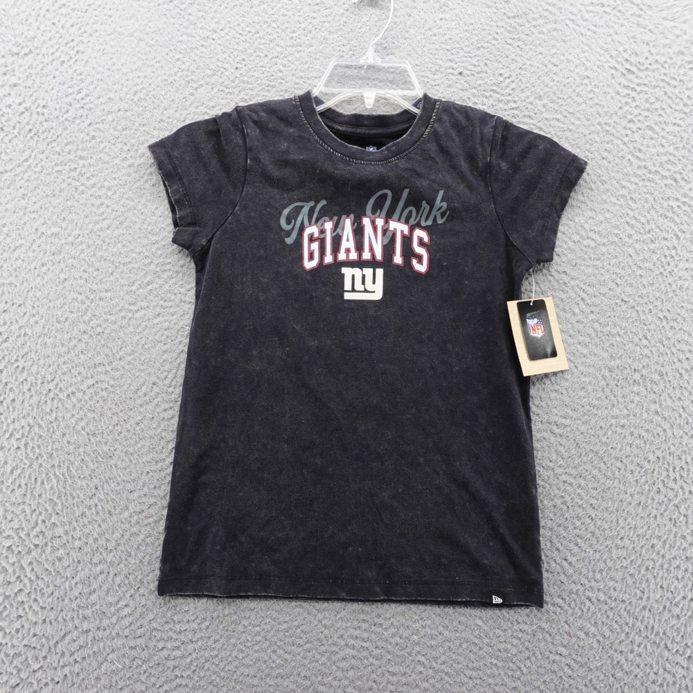 New York Giants NFL T Shirt Kids Size L 10/12 Gray Black‎ Football NWT